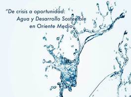 De crisis a oportunidad: Agua y desarrollo sostenible en Oriente Medio 